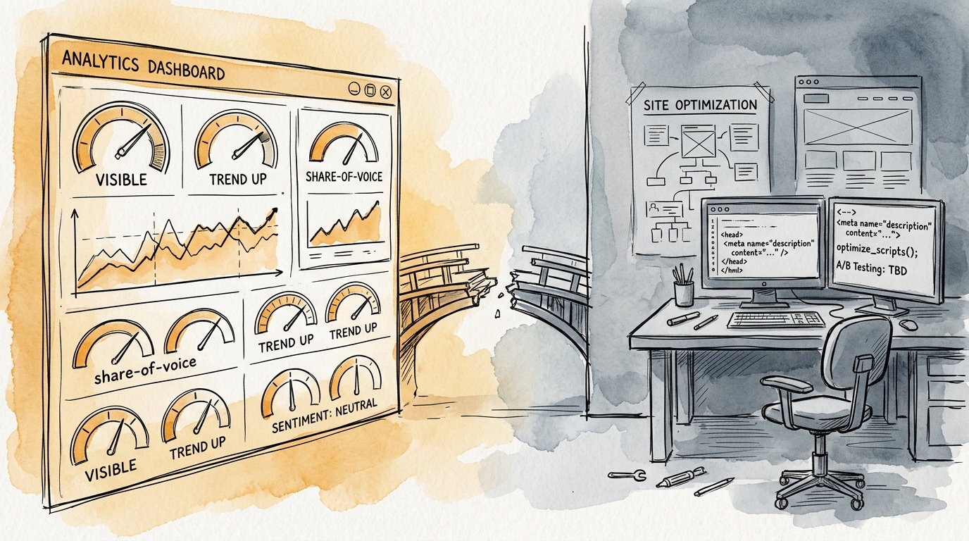 Dedicated AI visibility trackers measure but do not fix, the gap among LLM optimization tools